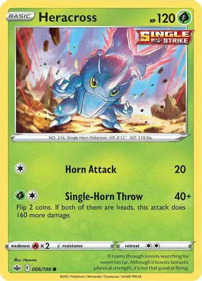 Pokemon Trading Card Game Sword & Shield Chilling Reign Common Heracross #6