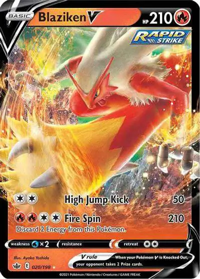 Pokemon Trading Card Game Sword & Shield Chilling Reign Ultra Rare Blaziken V #20