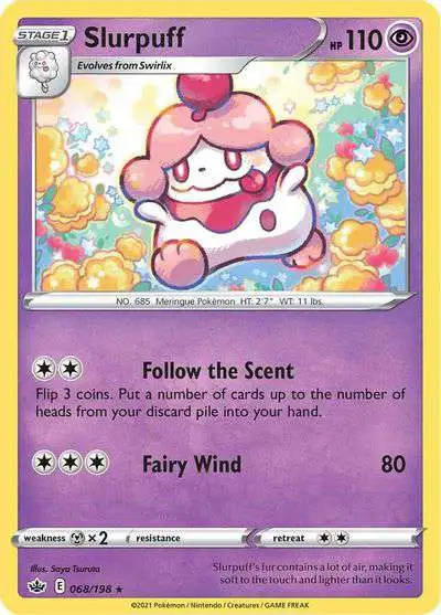 Pokemon Trading Card Game Sword & Shield Chilling Reign Rare Slurpuff #68