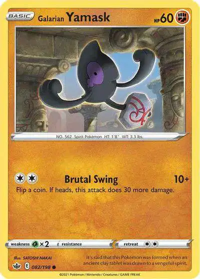 Pokemon Trading Card Game Sword & Shield Chilling Reign Common Galarian Yamask #82