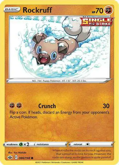 Pokemon Trading Card Game Sword & Shield Chilling Reign Common Rockruff #86