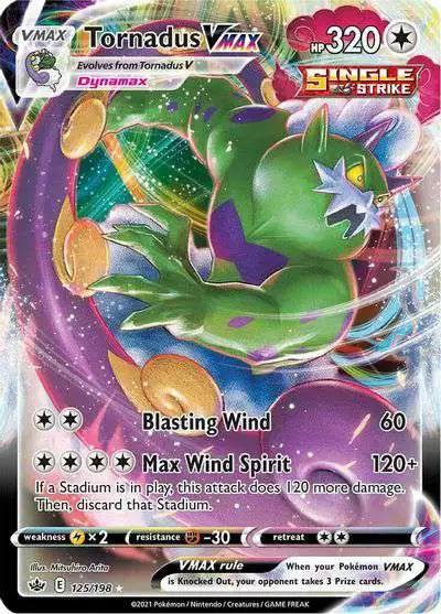 Pokemon Trading Card Game Sword & Shield Chilling Reign Ultra Rare Tornadus VMAX #125