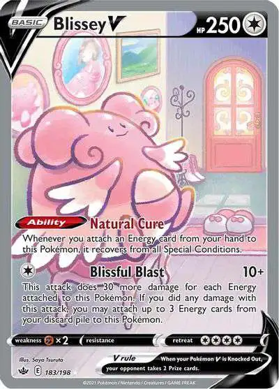 Pokemon Trading Card Game Sword & Shield Chilling Reign Ultra Rare Blissey V #183 [Alternate Art]
