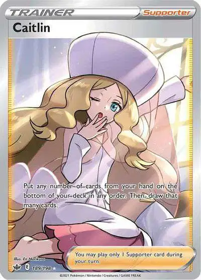 Pokemon Trading Card Game Sword & Shield Chilling Reign Ultra Rare Caitlin #189