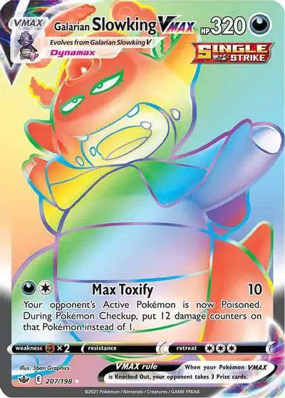 Pokemon Trading Card Game Sword & Shield Chilling Reign Secret Rare Galarian Slowking VMAX #207