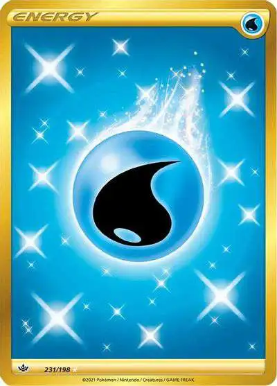 Pokemon Trading Card Game Sword & Shield Chilling Reign Secret Rare Water Energy #231