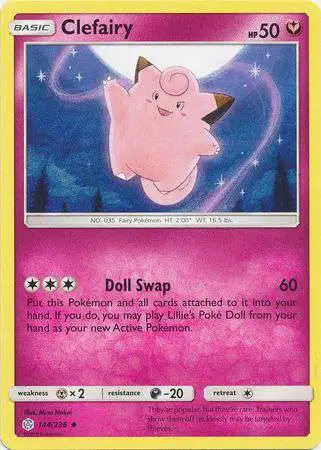 Pokemon Trading Card Game Sun & Moon Cosmic Eclipse Uncommon Clefairy #144