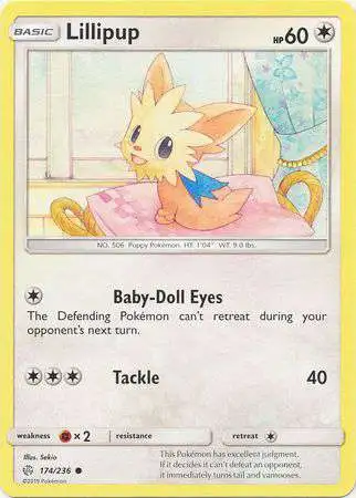 Pokemon Trading Card Game Sun & Moon Cosmic Eclipse Common Lillipup #174