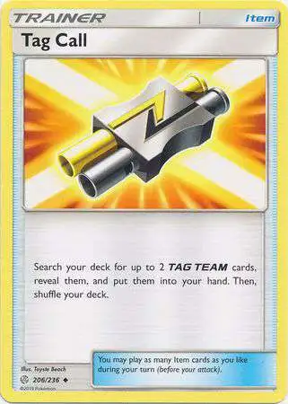 Pokemon Trading Card Game Sun & Moon Cosmic Eclipse Uncommon Tag Call #206