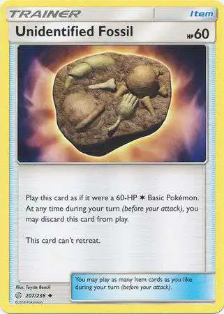 Pokemon Trading Card Game Sun & Moon Cosmic Eclipse Uncommon Unidentified Fossil #207