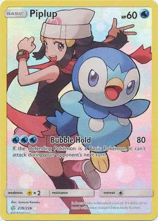 Pokemon Trading Card Game Sun & Moon Cosmic Eclipse Secret Rare Piplup #239