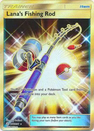 Pokemon Trading Card Game Sun & Moon Cosmic Eclipse Secret Rare Lana's Fishing Rod #266