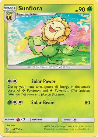 Pokemon Trading Card Game Sun & Moon Cosmic Eclipse Rare Sunflora #8