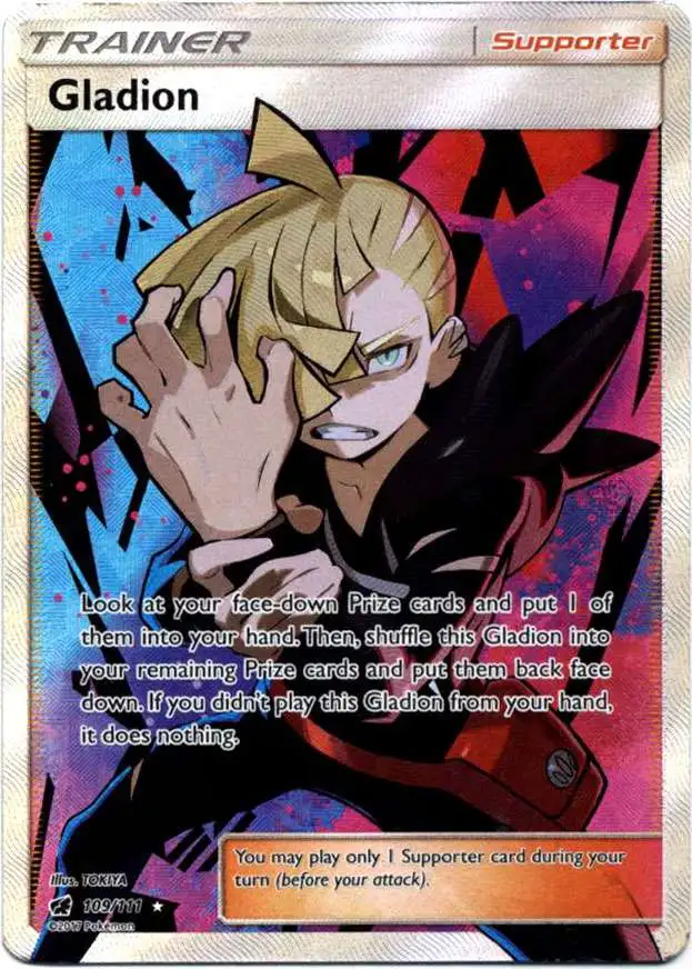 Pokemon Sun & Moon Crimson Invasion Ultra Rare Gladion #109