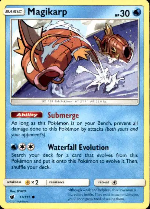 Pokemon Sun & Moon Crimson Invasion Common Magikarp #17