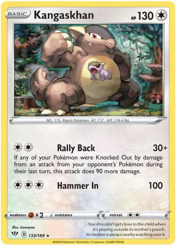 Kangaskhan Holo - Darkness Ablaze Pokémon card 133/189