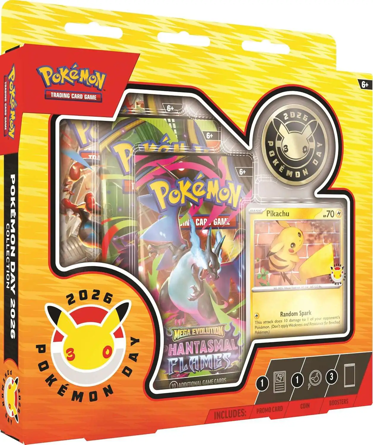 2026 Pokemon Day Collection [3 Booster Packs, Pikachu Promo Card & Coin]