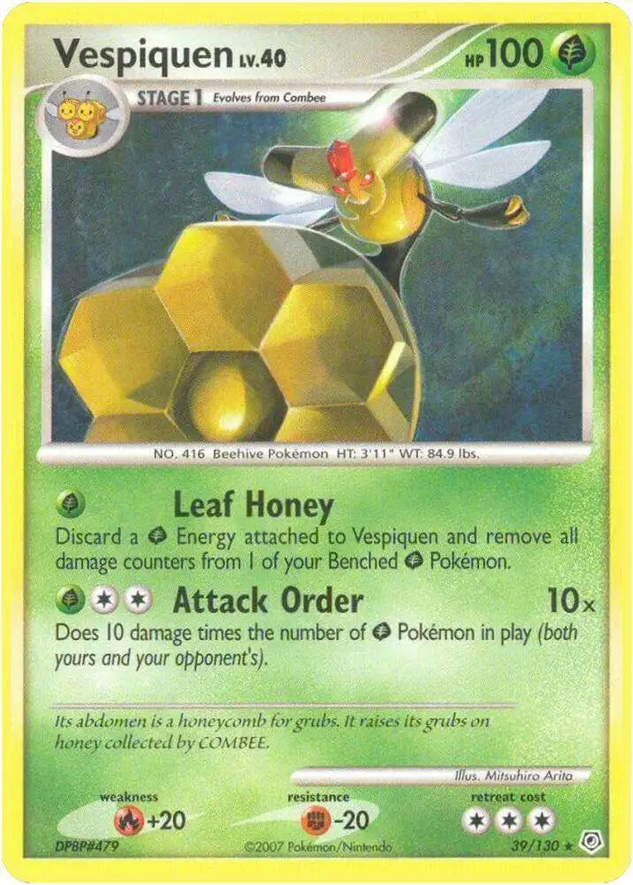 Pokemon Diamond & Pearl Rare Vespiquen #39 [Reverse Holofoil] [Lightly Played]