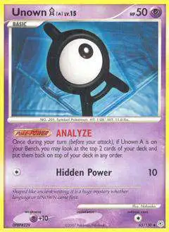 Pokemon Diamond & Pearl Uncommon Unown A #65 [Lightly Played]