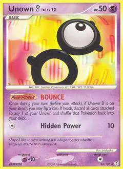 Pokemon Diamond & Pearl Uncommon Unown B #66 [Lightly Played]