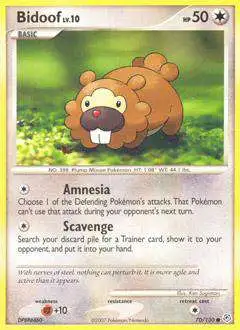 Pokemon Diamond & Pearl Common Bidoof #70 [Lightly Played]