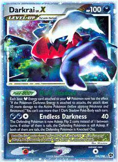 Pokemon Diamond & Pearl Great Encounters Ultra Rare Darkrai LV.X #104 [Lightly Played]