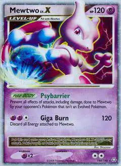 Pokemon Diamond & Pearl Legends Awakened Ultra Rare Mewtwo LV.X #144 [Lightly Played]