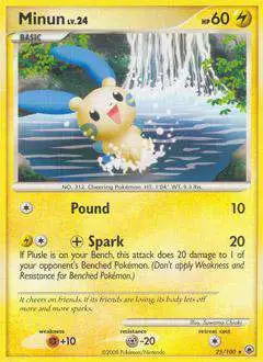 Pokemon Diamond & Pearl Majestic Dawn Rare Minun #25