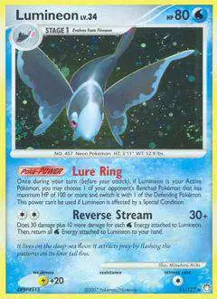 Pokemon Diamond & Pearl Mysterious Treasures Rare Lumineon #11