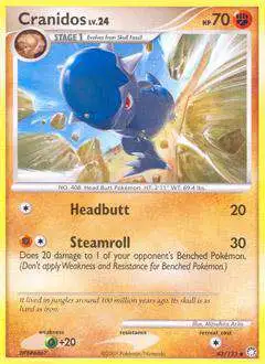 Pokemon Diamond & Pearl Mysterious Treasures Uncommon Cranidos #43 [Lightly Played]