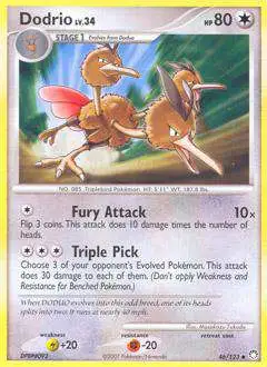 Pokemon Diamond & Pearl Mysterious Treasures Uncommon Dodrio #46 [Lightly Played]