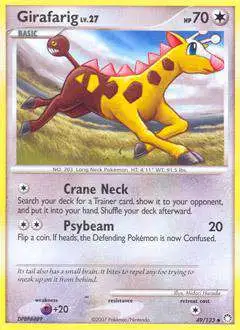 Pokemon Diamond & Pearl Mysterious Treasures Uncommon Girafarig #49 [Lightly Played]