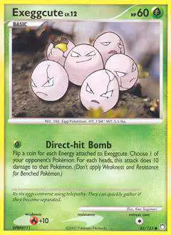 Pokemon Diamond & Pearl Mysterious Treasures Common Exeggcute #82 [Lightly Played]