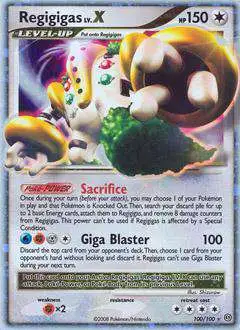 Pokemon Diamond & Pearl Stormfront Ultra Rare Regigigas LV.X #100 [Lightly Played]