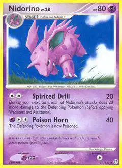 Pokemon Diamond & Pearl Secret Wonders Uncommon Nidorino #57 [Lightly Played]