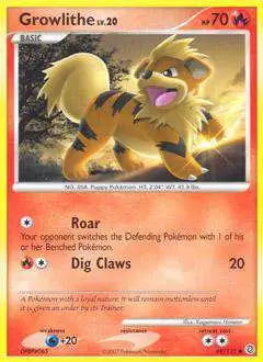Pokemon Diamond & Pearl Secret Wonders Common Growlithe #89 [Lightly Played]