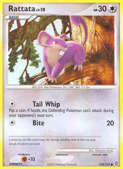 Pokemon Diamond & Pearl Secret Wonders Common Rattata #103 [Lightly Played]