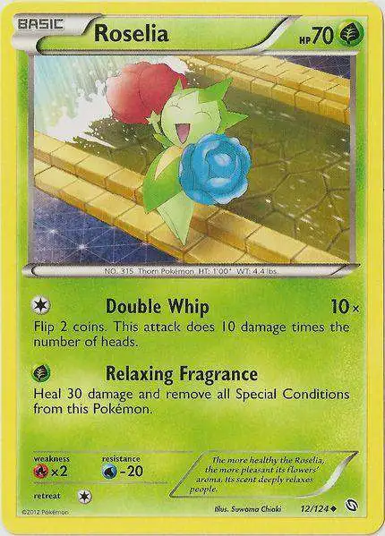 Pokemon Black & White Dragons Exalted Uncommon Roselia #12