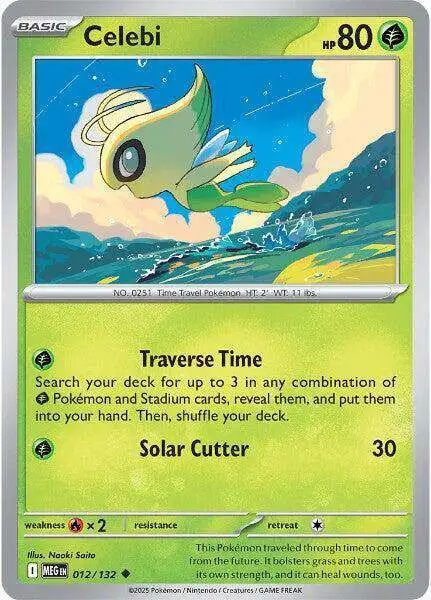 Pokemon Trading Card Game ME01: Mega Evolution Uncommon Celebi #12