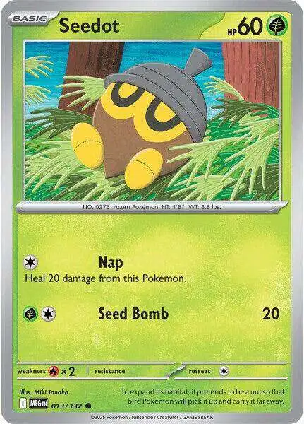 Pokemon Trading Card Game ME01: Mega Evolution Common Seedot #13
