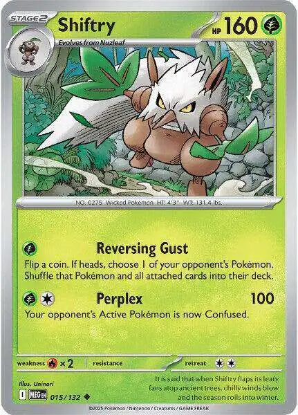 Pokemon Trading Card Game ME01: Mega Evolution Uncommon Shiftry #15