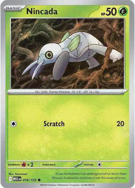 Pokemon Trading Card Game ME01: Mega Evolution Common Nincada #16