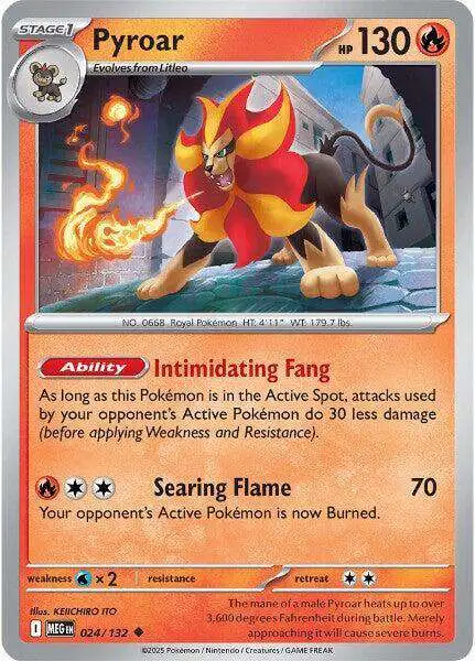 Pokemon Trading Card Game ME01: Mega Evolution Uncommon Pyroar #24
