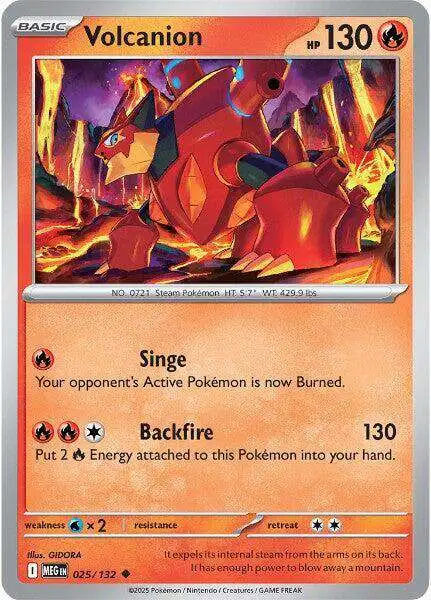 Pokemon Trading Card Game ME01: Mega Evolution Uncommon Volcanion #25