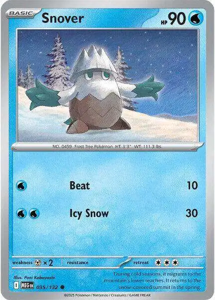 Pokemon Trading Card Game ME01: Mega Evolution Common Snover #35