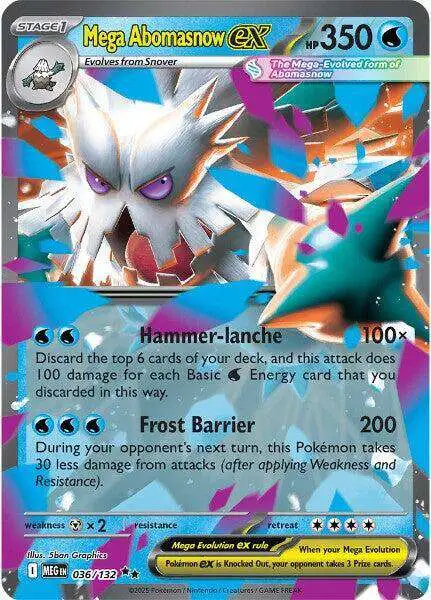 Pokemon Trading Card Game ME01: Mega Evolution Double Rare Mega Abomasnow ex #36