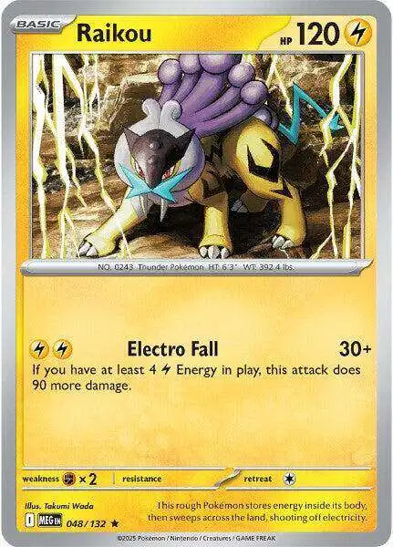 Pokemon Trading Card Game ME01: Mega Evolution Rare Raikou #48