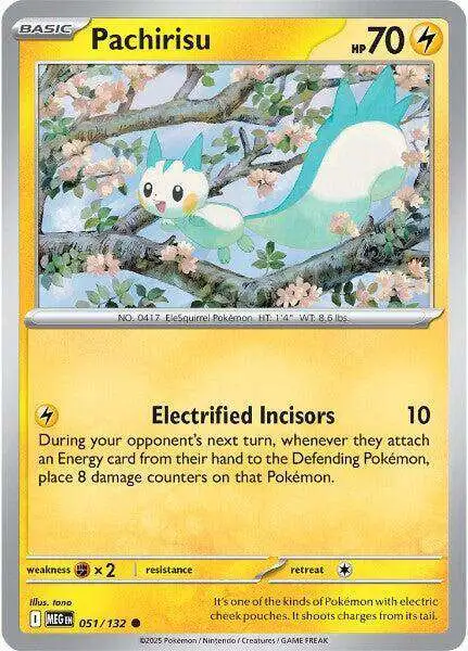 Pokemon Trading Card Game ME01: Mega Evolution Common Pachirisu #51