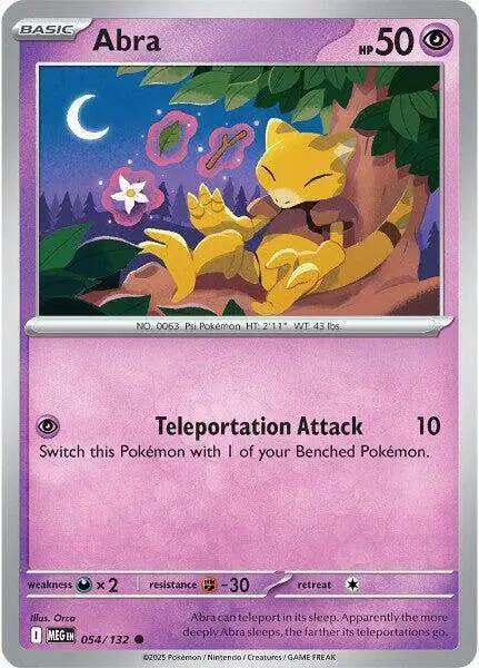 Pokemon Trading Card Game ME01: Mega Evolution Common Abra #54