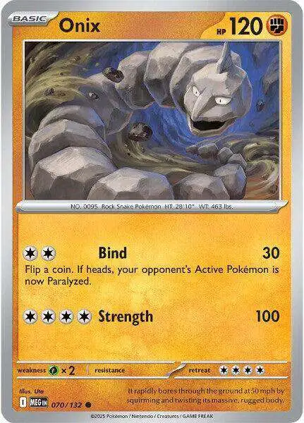 Pokemon Trading Card Game ME01: Mega Evolution Common Onix #70